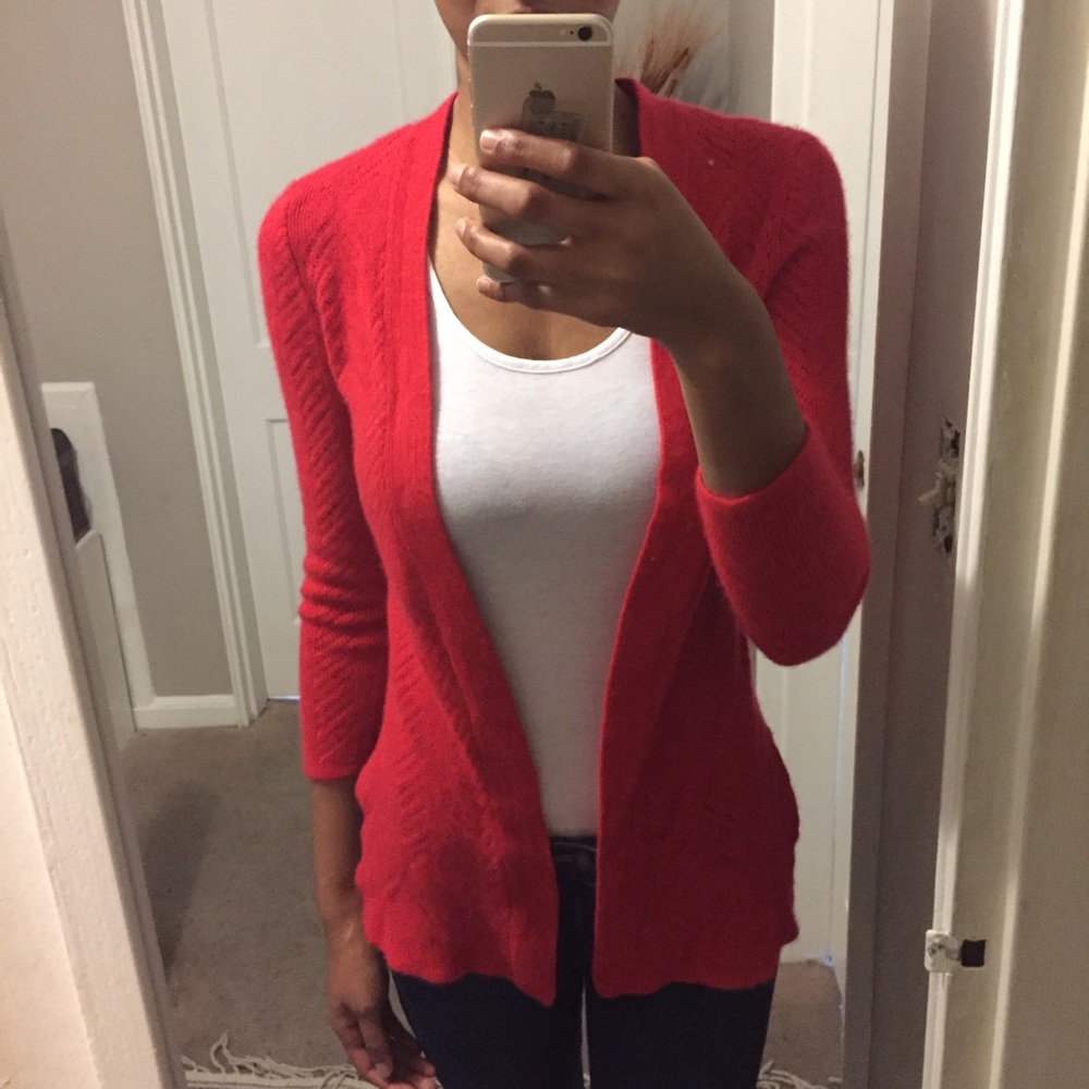 ❄️Claudia Nicole Red Cashmere Cardigan